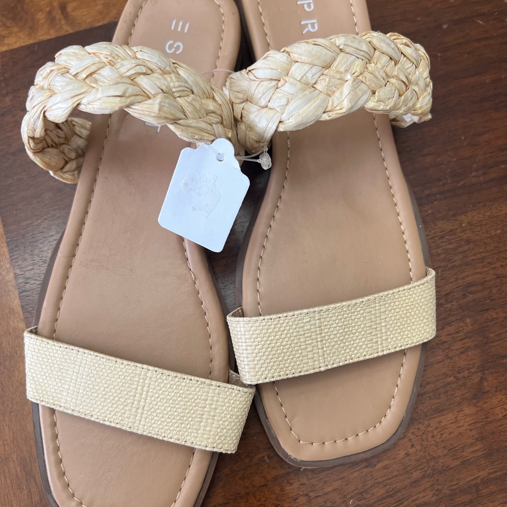 Espirit Winsley Woven Strap Slip On Sandals Size 7.5 NWOT